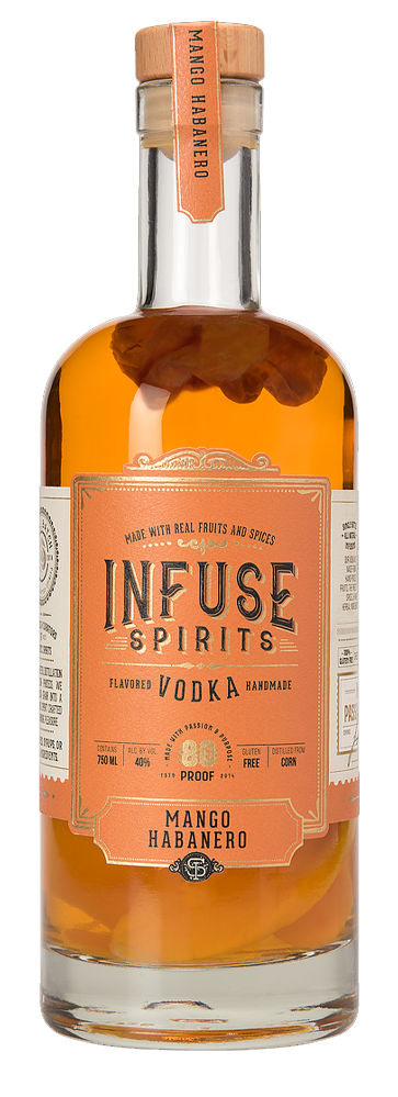 INFUSE SPIRITS VODKA MANGO HABANERO REAL FRUIT GLUTEN FREE 750ML Spirits