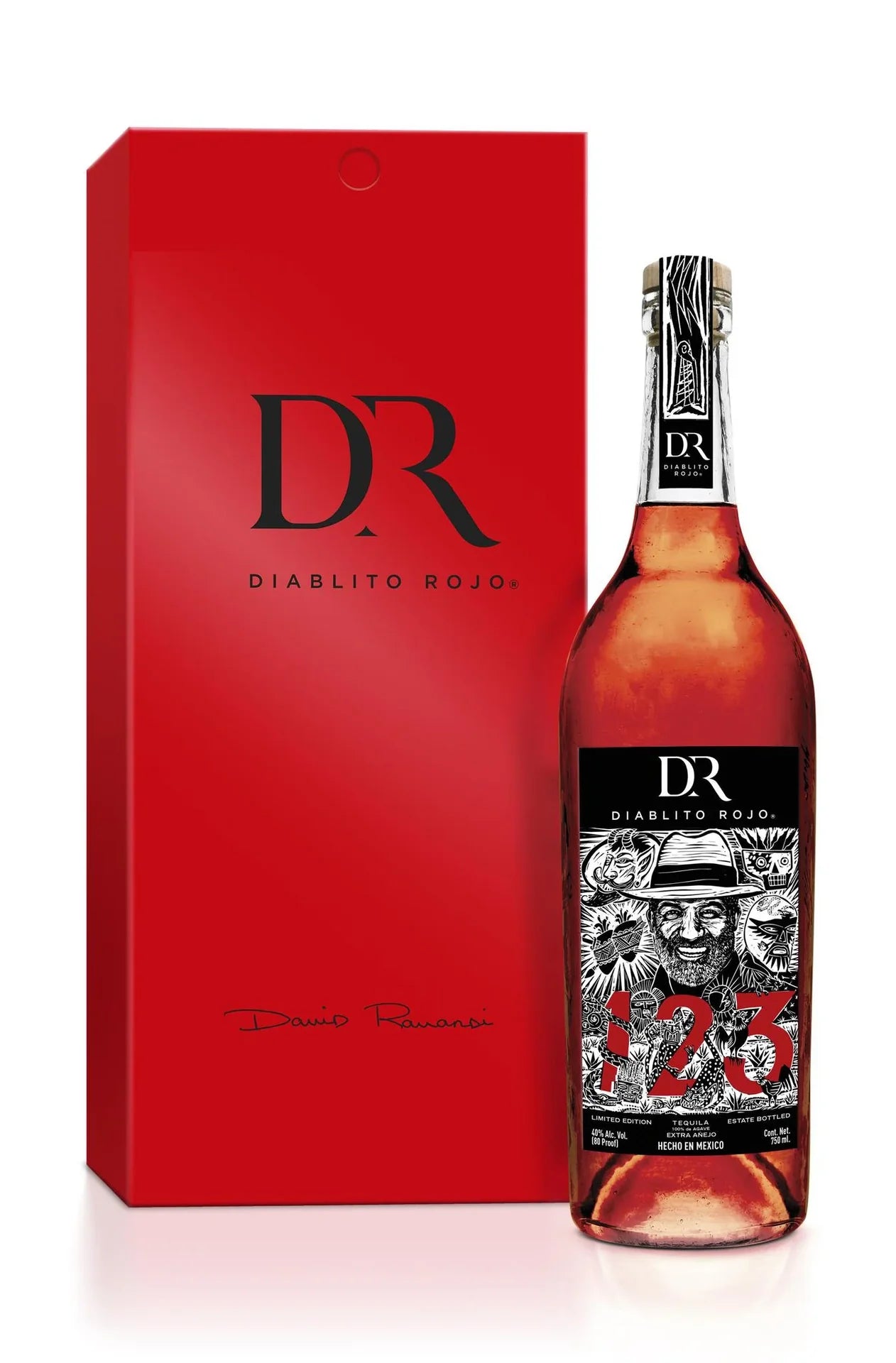 123 TEQUILA EXTRA ANEJO LIMITED DIABLITO ROJO EDITION 750ML LIQ