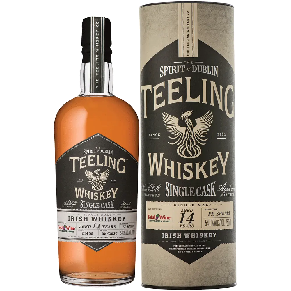 TEELING WHISKEY SINGLE MALT PX SHERRY SINGLE CASK IRISH 14YR 750ML LIQ