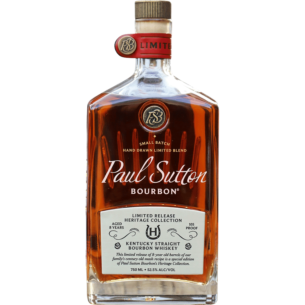 PAUL SUTTON BOURBON STRAIGHT HERITAGE COLLECTION LIMITED RELEASE 8YR KENTUCKY 750ML LIQ
