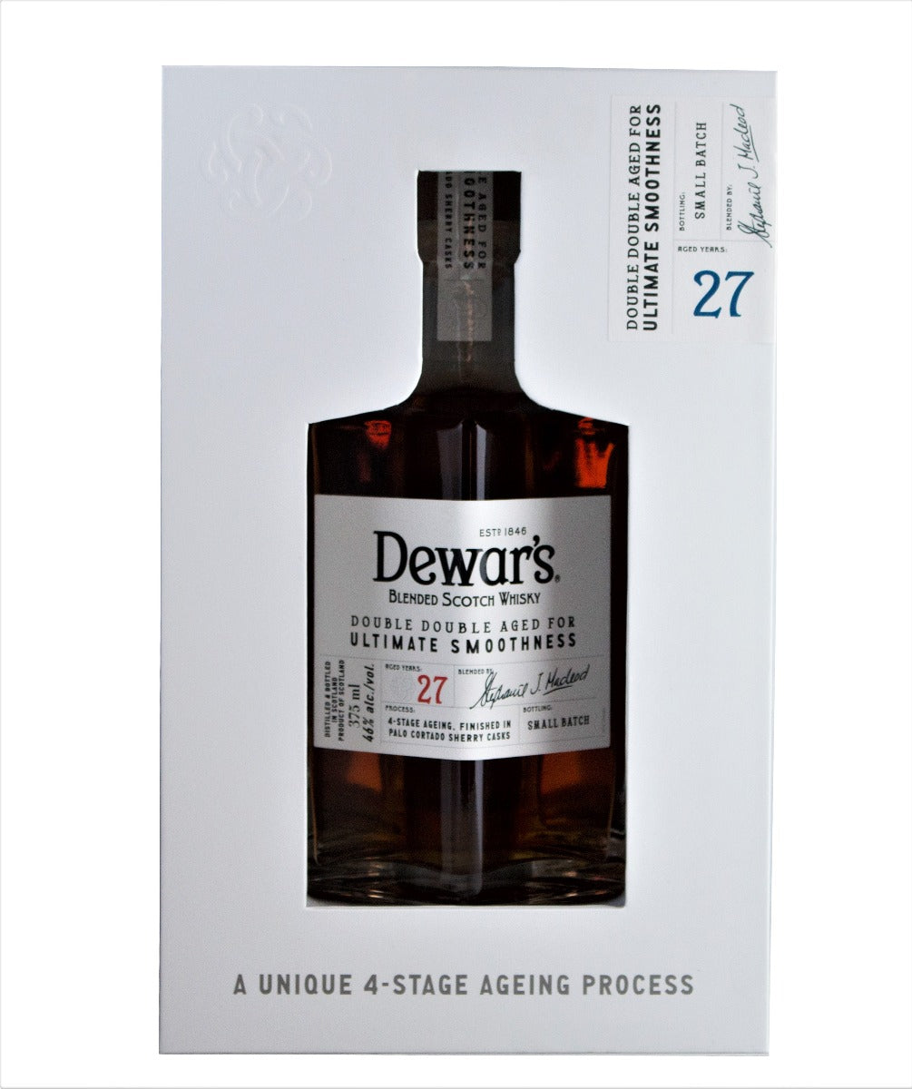DEWARS SCOTCH BLENDED DOUBLE DOUBLE AGED 27YR 375ML Spirits