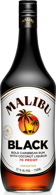 MALIBU RUM BLACK CARRIBBEAN 750ML Spirits