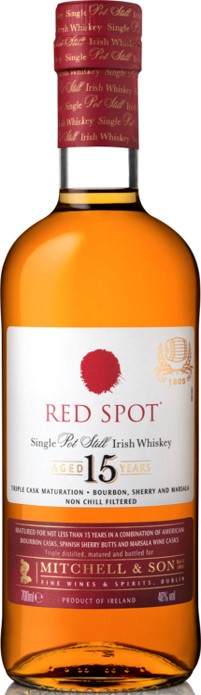 RED SPOT WHISKEY SINGLE POT STILL IRISH 92PF 15YR 750ML Spirits