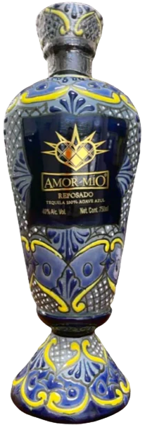 AMOR MIO TEQUILA REPOSADO CERAMIC BOTTLE 750ML LIQ