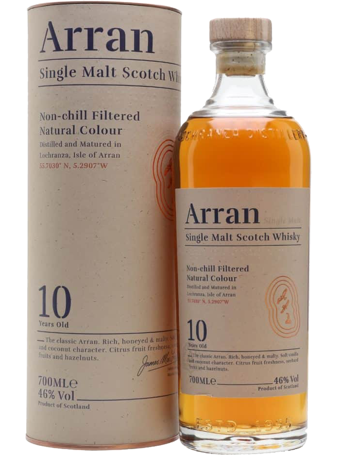 ARRAN MALT SCOTCH SINGLE MALT 10YR 700ML Spirits