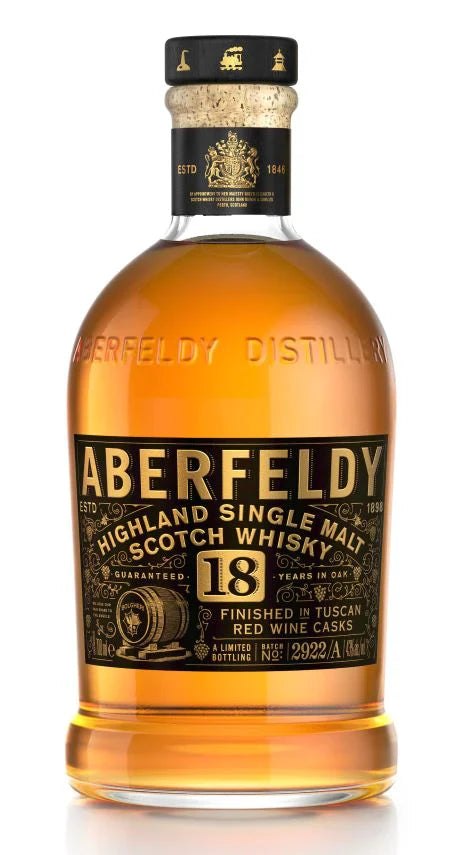ABERFELDY SCOTCH SINGLE MALT FINISHED CABERNET SAUVIGNON NAPA CASKS 18YR 750ML LIQ