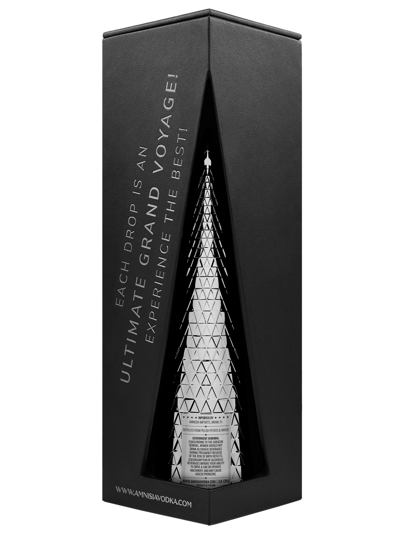 AMNISIA VODKA GRAND VOYAGE CRISTALINO WITH GIFT BOX HANDCRAFTED POLAND 1LI LIQ