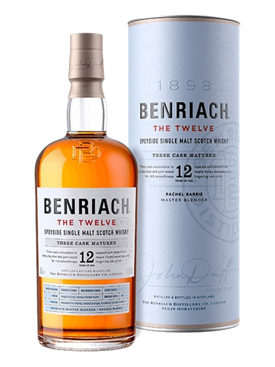BENRIACH SCOTCH SINGLE MALT THREE CASK MATURED SPEYSIDE 12YR 750ML
