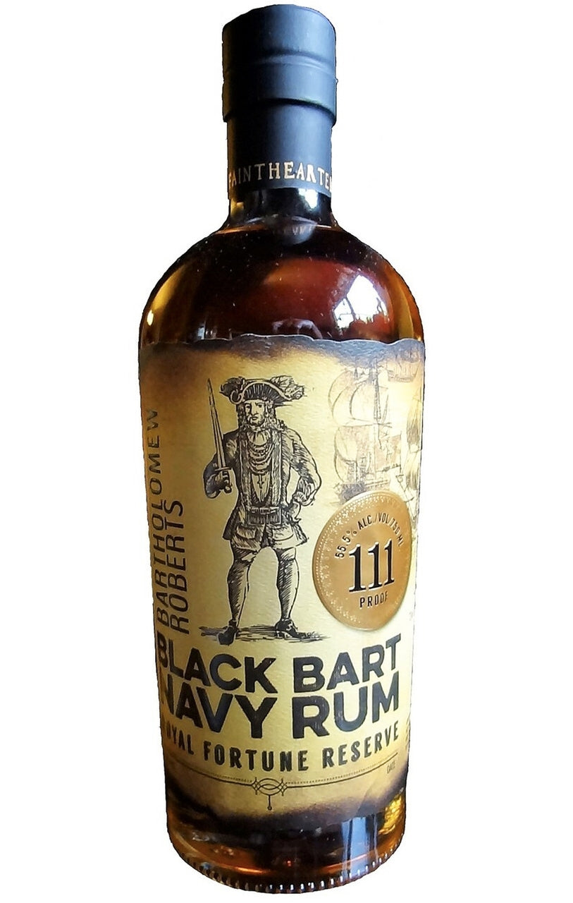 BLACK BART NAVY RUM BY BARTHOLOMEW ROBERTS RESERVE 111PF 750ML Spirits