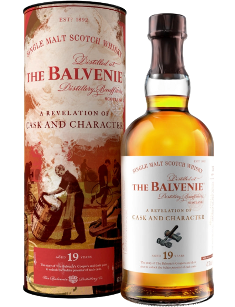 BALVENIE SCOTCH SINGLE MALT LIMITED STORIES RANGE REVELATION OF CASK AND CHARACTER 19YR 750ML LIQ
