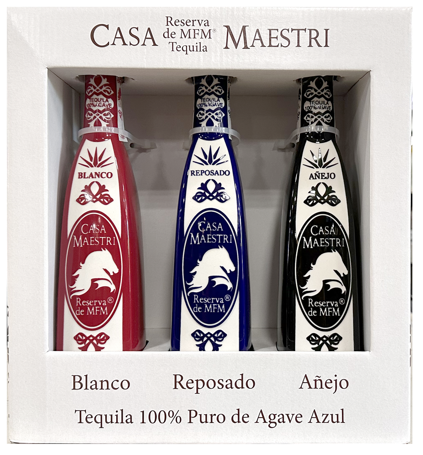 CASA MAESTRI TEQUILA GFT PK ( BLANCO, REPO, ANEJO ) 3X375ML LIQ
