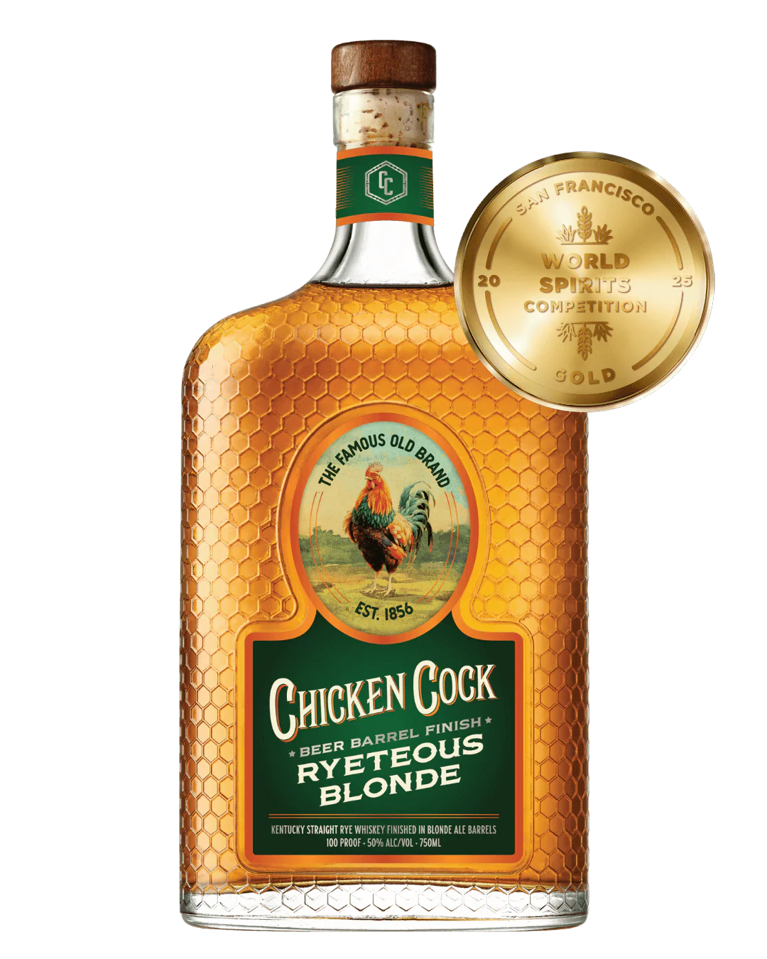 CHICKEN COCK WHISKEY RYETEOUS BLONDE BEER BARREL FINISH KENTUCKY 750ML LIQ