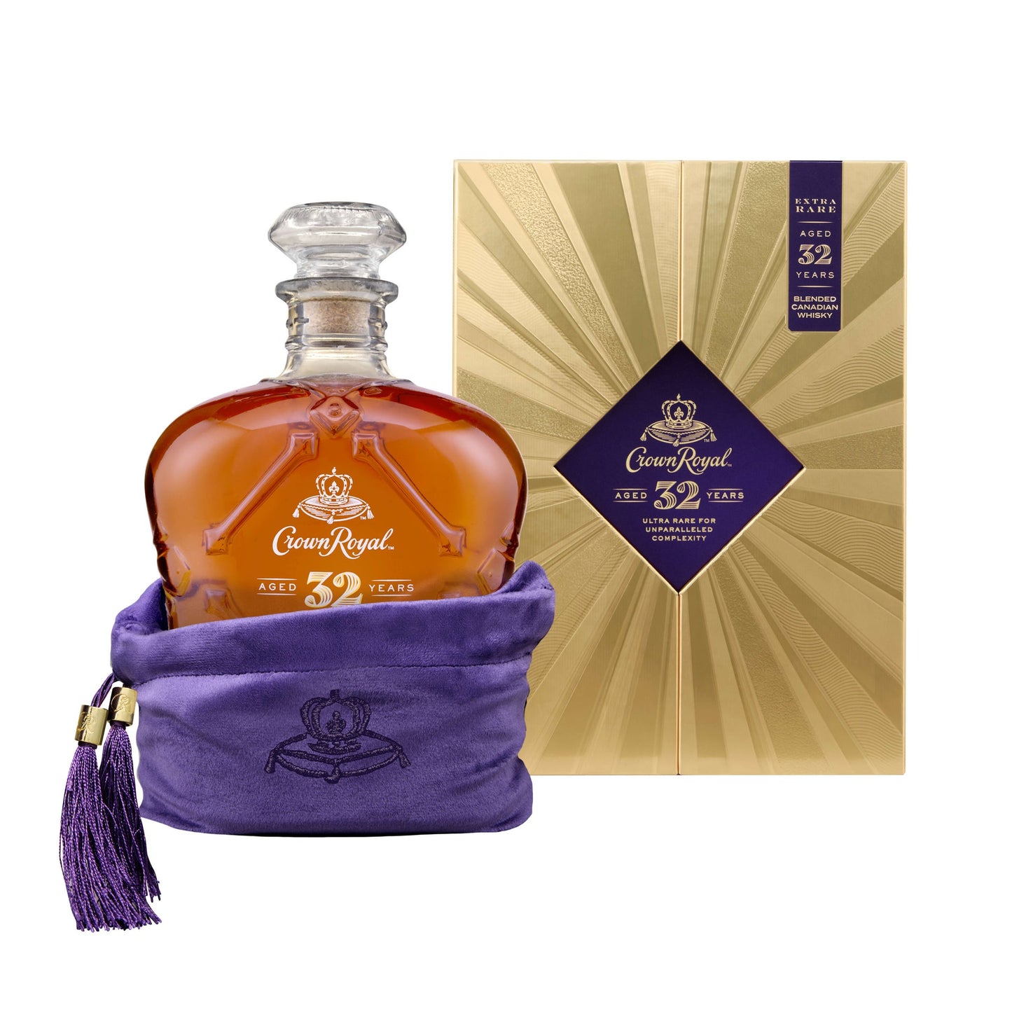 CROWN ROYAL WHISKEY EXTRA RARE CANADA 32YR 750ML LIQ