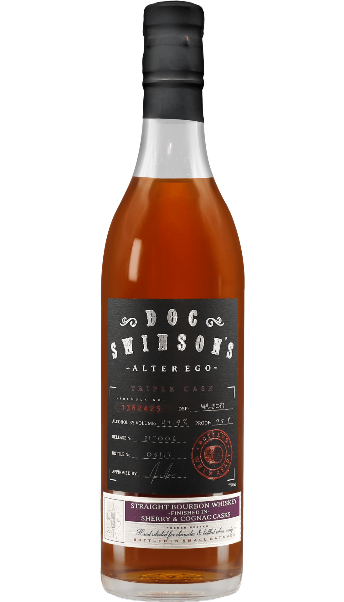 DOC SWINSONS BOURBON ALTER EGO EDITION TRIPLE CASK SHERRY & COGNAC FINISH INDIANA 750ML LIQ