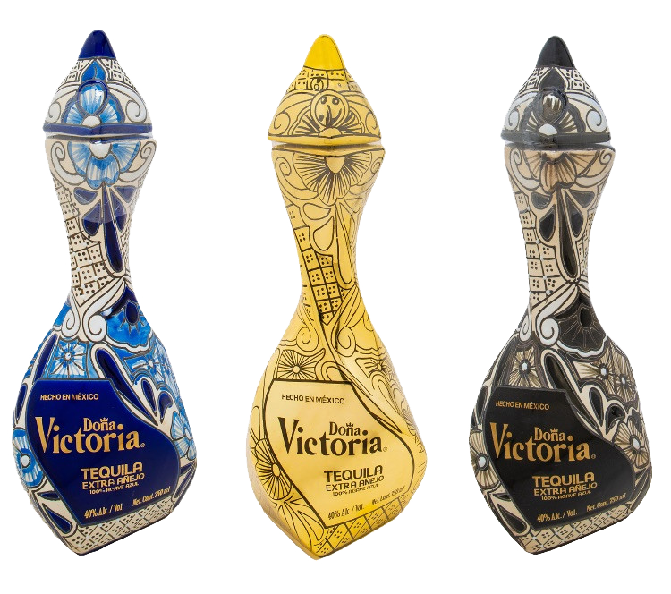 DONA VICTORIA TEQUILA EXTRA ANEJO BLACK BOTTLE 750ML LIQ