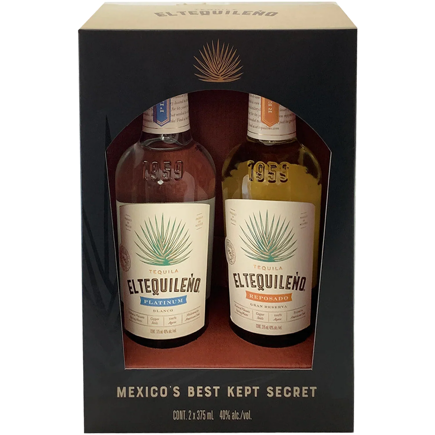 EL TEQUILENO TEQUILA PLATINUM AND GRAN REPOSADO DUAL PACK 2X375ML Spirits