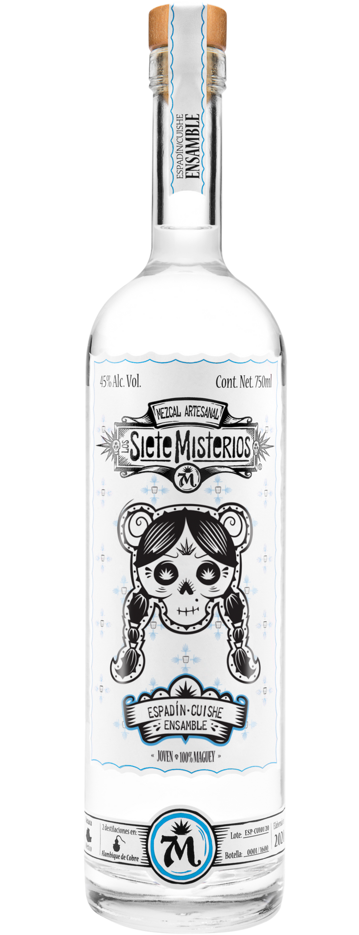 SIETE MISTERIOS MEZCAL ESPADIN CUISHE 750ML LIQ
