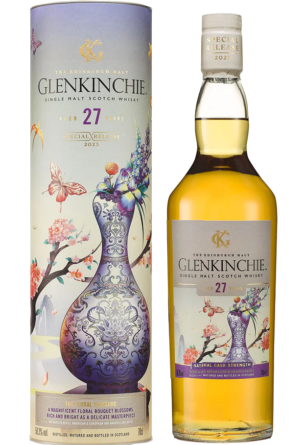 GLENKINCHIE THE FLORAL TREASURE SCOTCH SINGLE MALT 2023 EDITION 27YR 750ML LIQ