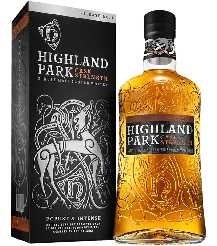 HIGHLAND PARK SCOTCH SINGLE MALT RELEASE NO 4 CASK STRENGTH ROBUST & INTENSE 750ML