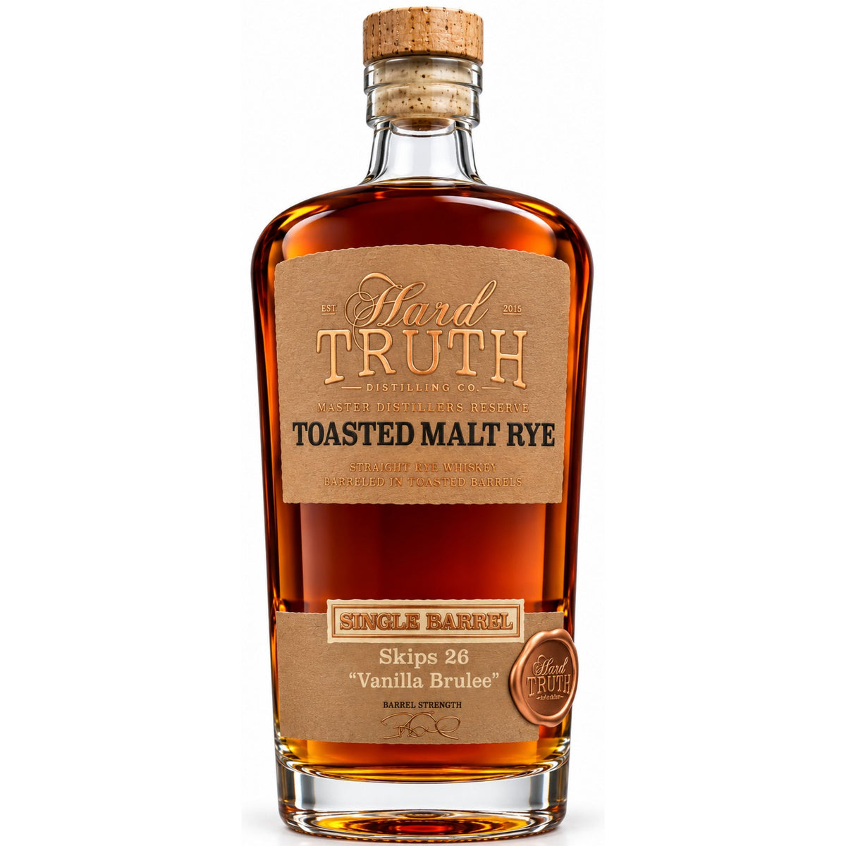 HARD TRUTH WHISKEY RYE TOASTED SINGLE BARREL SELECT VANILLA BRULEE INDIANA 750ML