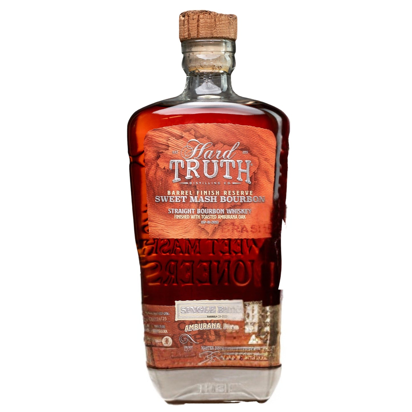 HARD TRUTH BOURBON STRAIGHT SINGLE BARREL PRIVATE SELECT SWEET MASH FINISHED WITH TOASTED AMBURANA OAK INDIANA 750ML LIQ