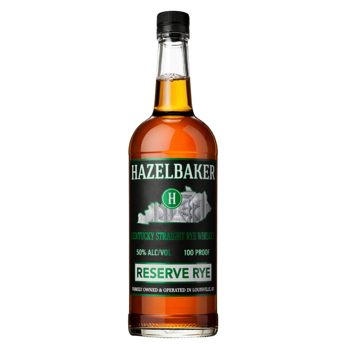 HAZELBAKER WHISKEY STRAIGHT RESERVE RYE KENTUCKY 1LI LIQ