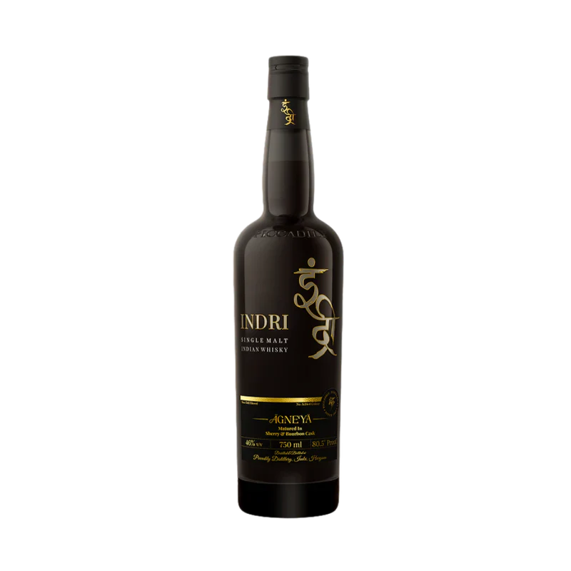 INDRI AGNEYA WHISKEY SINGLE MALT MATURED IN SHERRY & BOURBON CASK INDIA 750ML LIQ