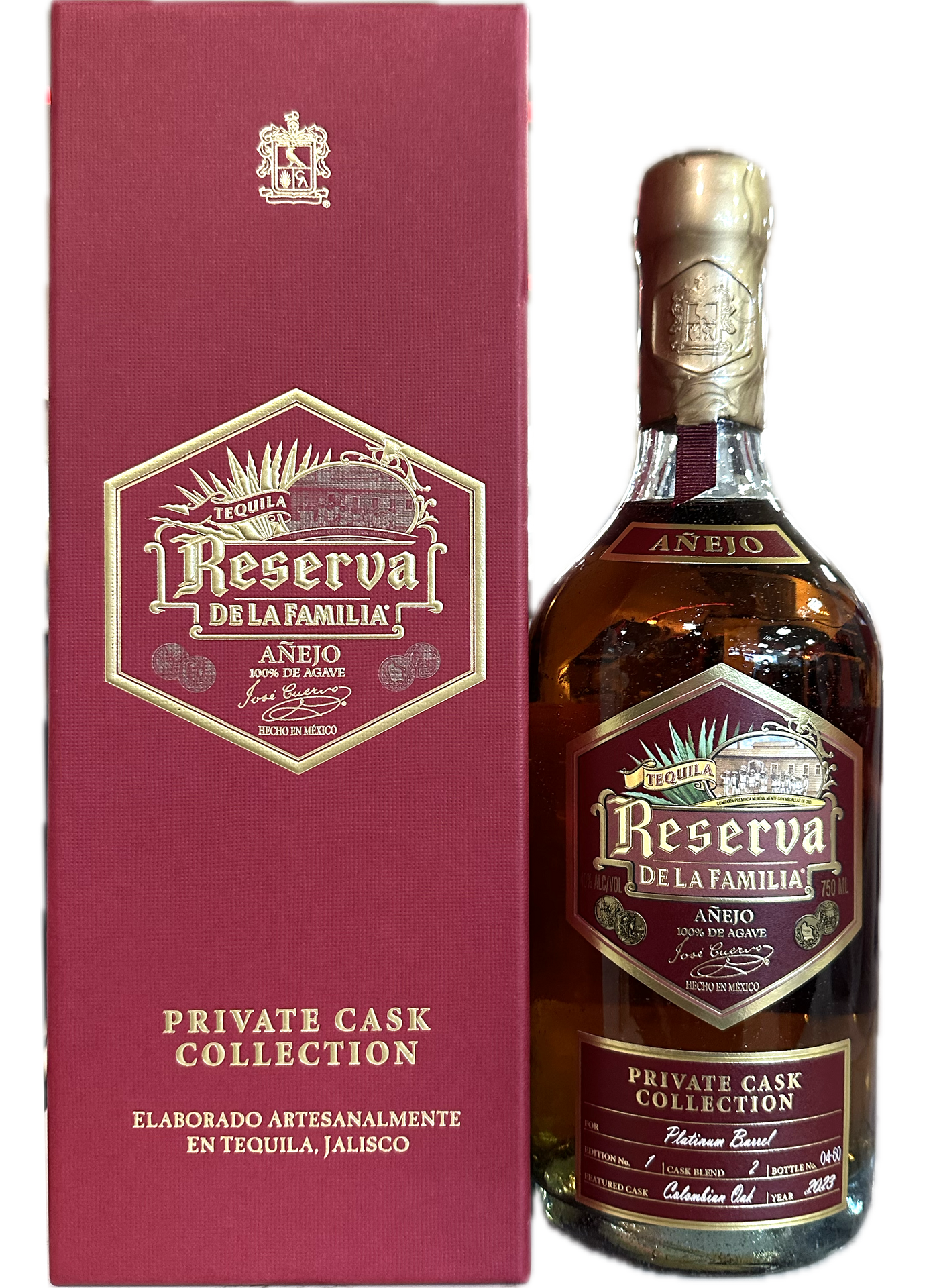 JOSE CUERVO TEQUILA ANEJO RESERVA DE LA FAMILIA PRIVATE BARREL SELECTION 750ML LIQ