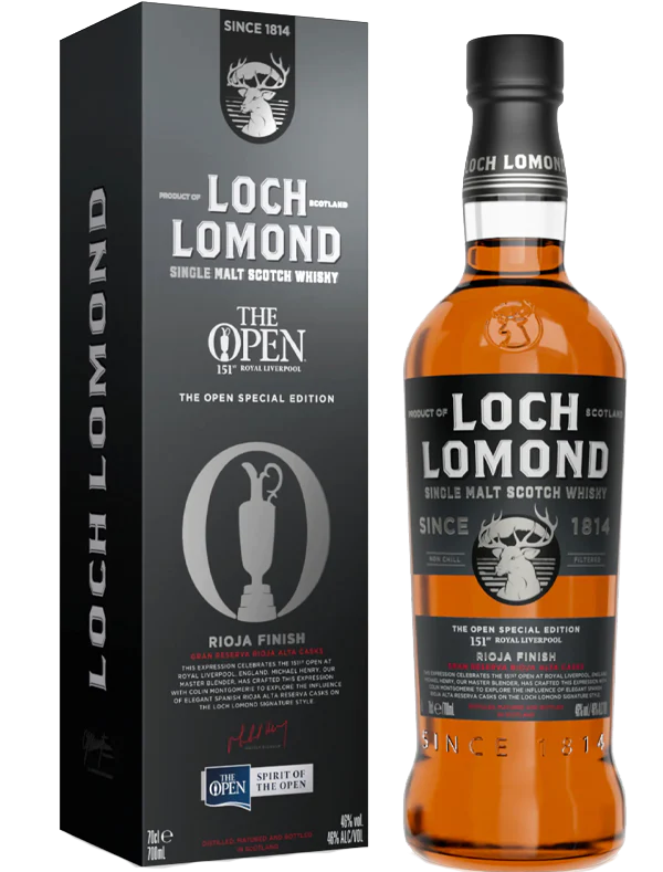 LOCH LOMOND THE OPEN 151 ROYAL LIVERPOOL EDITION SCOTCH SINGLE MALT RIOJA FINISH 750ML LIQ