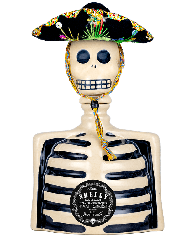 LOS AZULEJOS SKELLY TEQUILA ANEJO SKELETO 750ML Spirits