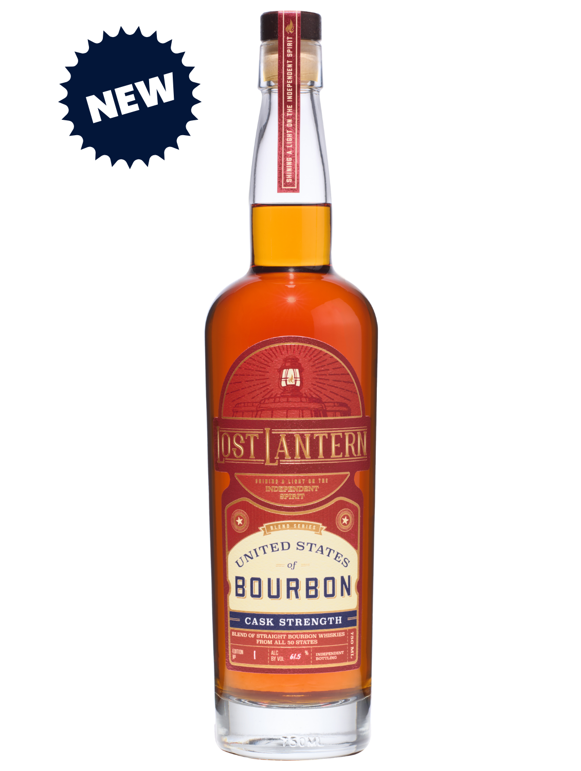 LOST LANTERN UNITED STATES OF BOURBON BLENDED FROM ALL 50 STATES CASK STRENGTH 750ML LIQ