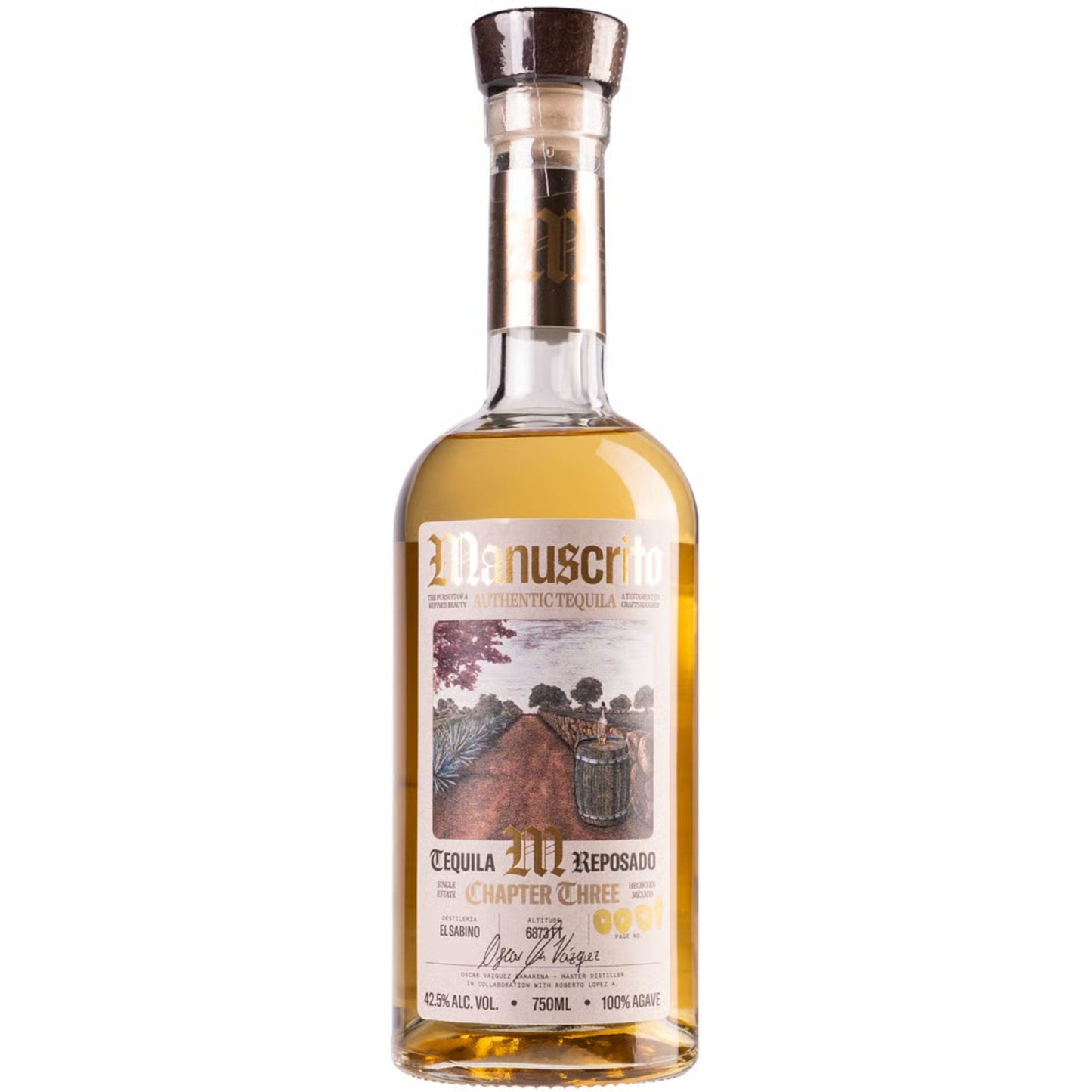 MANUSCRITO TEQUILA CHAPTER THREE REPOSADO 750ML