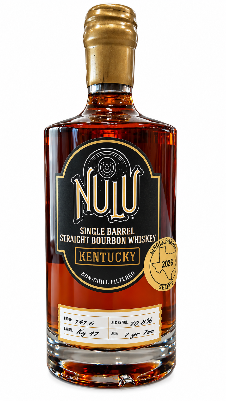 NULU BOURBON TEXAS SINGLE BARREL SELECT HAZMAT 141.6PF KENTUCKY 7YR 750ML LIQ