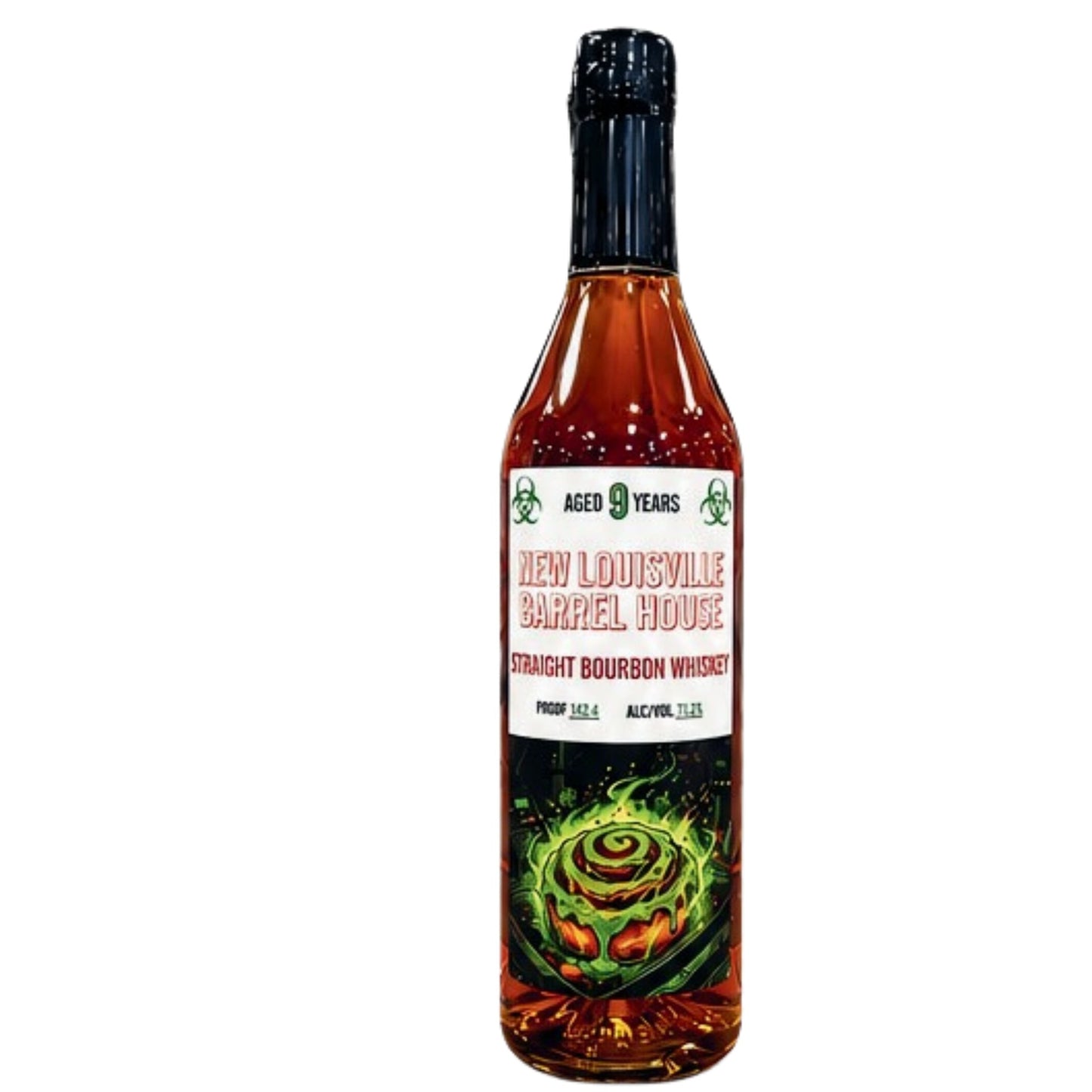 NEW LOUISVILLE BARREL HOUSE BOURBON "CINNABOMB" 142.4PF KENTUCKY 9YR 750ML LIQ