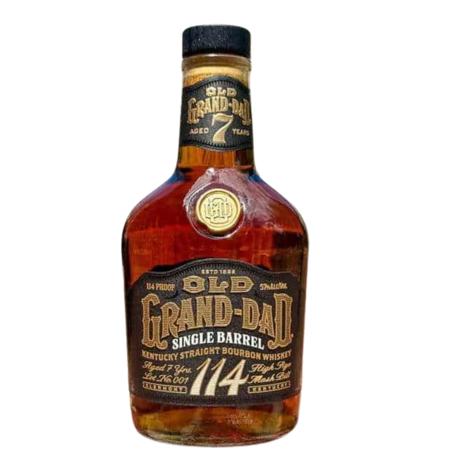 OLD GRAND DAD BOURBON SINGLE BARREL KENTUCKY 114PF 7YR 750ML