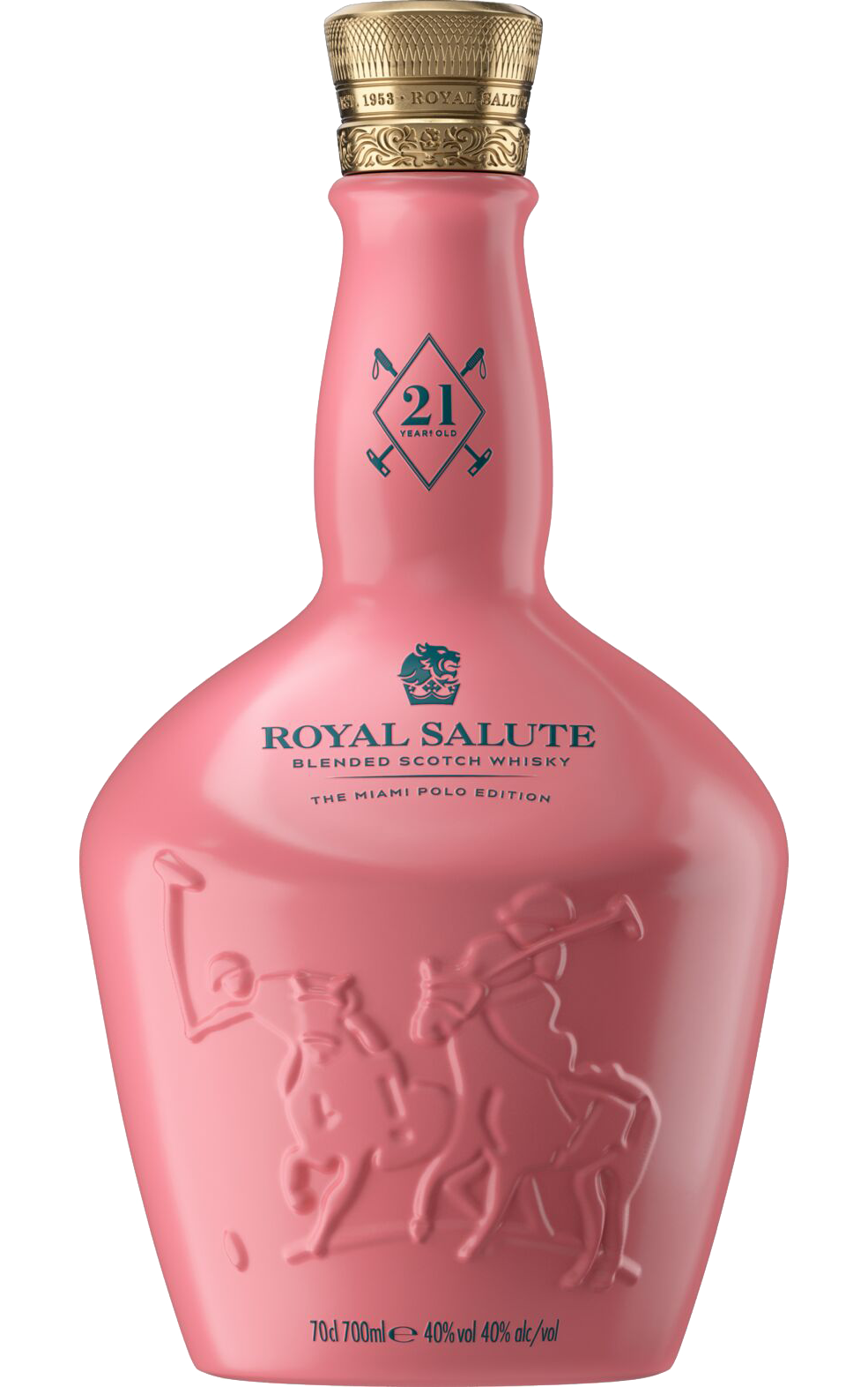 CHIVAS BROTHERS ROYAL SALUTE SCOTCH BLENDED THE MIAMI POLO EDITION 21YR 700ML LIQ