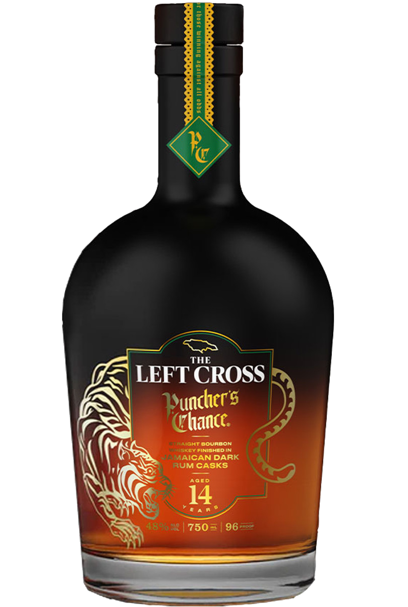PUNCHERS CHANCE BOURBON STRAIGHT THE LEFT CROSS JAMAICAN DARK RUM CASKS KENTUCKY 14YR 750ML LIQ