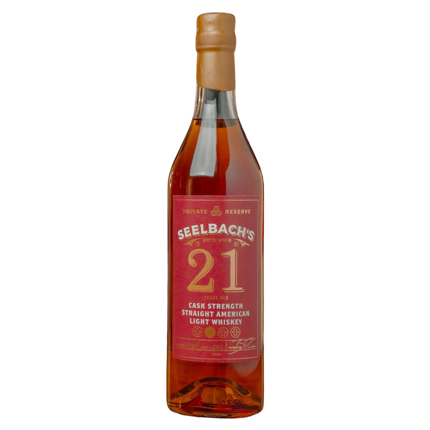 SEELBACHS WHISKEY AMERICAN LIGHT CASK STRENGTH PRIVATE RESERVE 21YR 750ML LIQ