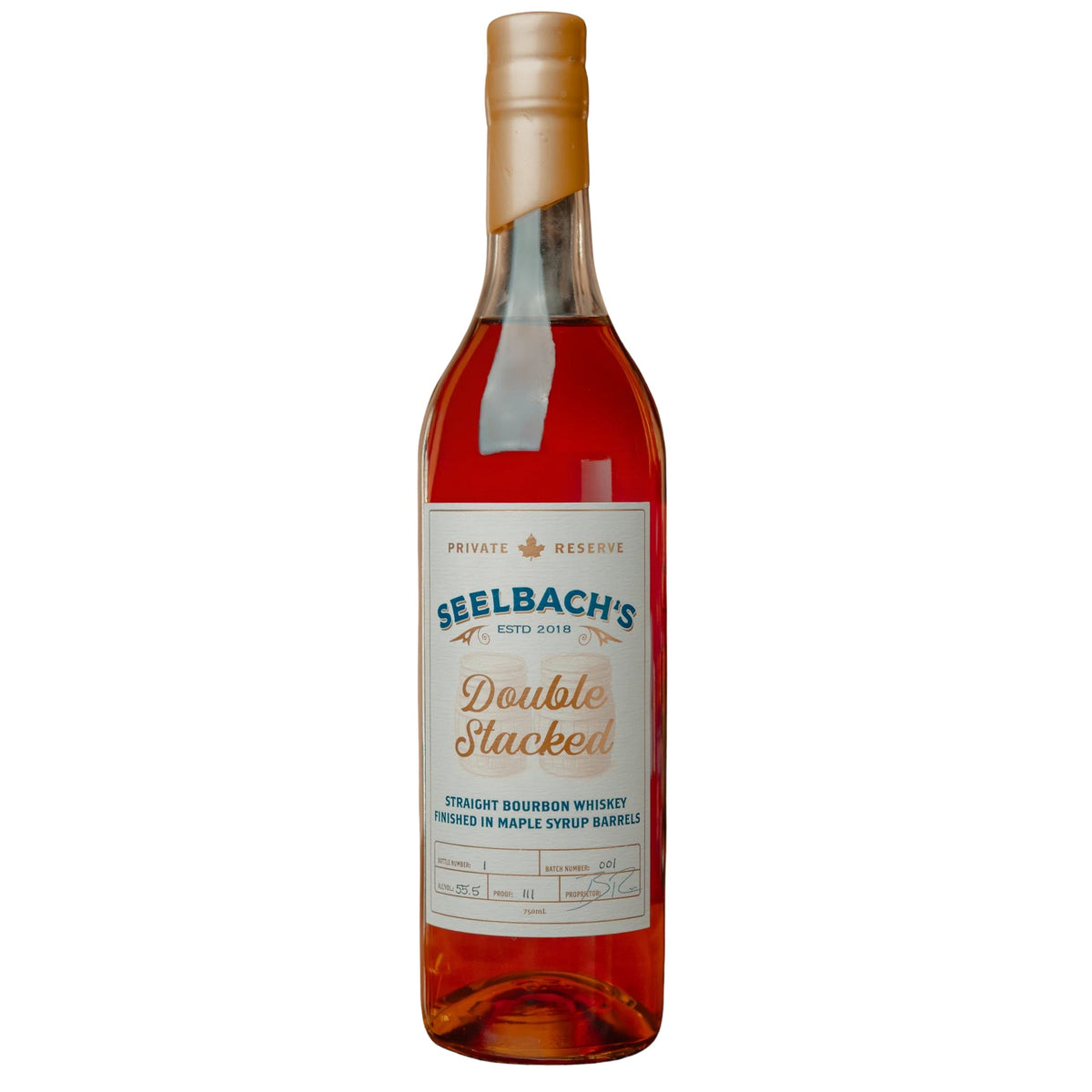 SEELBACHS DOUBLE STACKED BOURBON PRIVATE RESERVE FINISHED IN MAPLE SYRUP BARRELS KENTUCKY 750ML LIQ