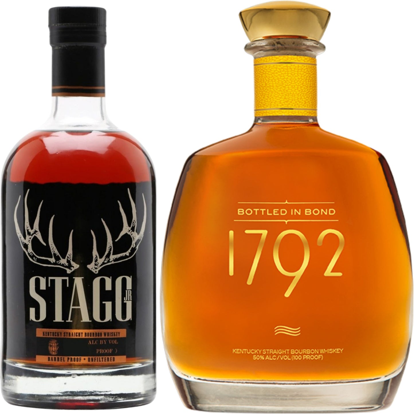 George T Stagg JR Bourbon 125.6PF + 1792 Bourbon Bottled In Bond Barrel Select 750ML