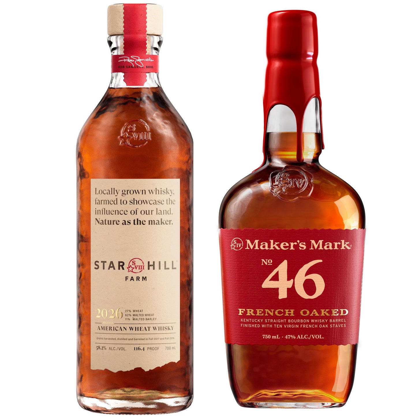 Star Hill Farm Wheat Whiskey 2026 + Makers Mark 46 Bourbon 750ML