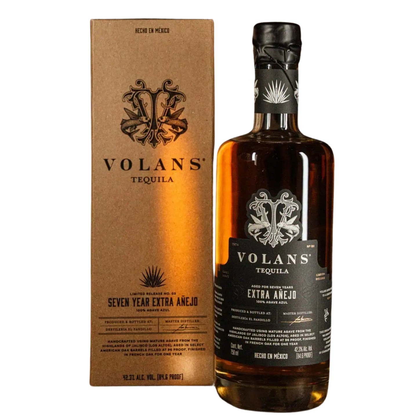 VOLANS TEQUILA ULTRA PREMIUM EXTRA ANEJO LIMITED RELEASE 7YR 750ML LIQ