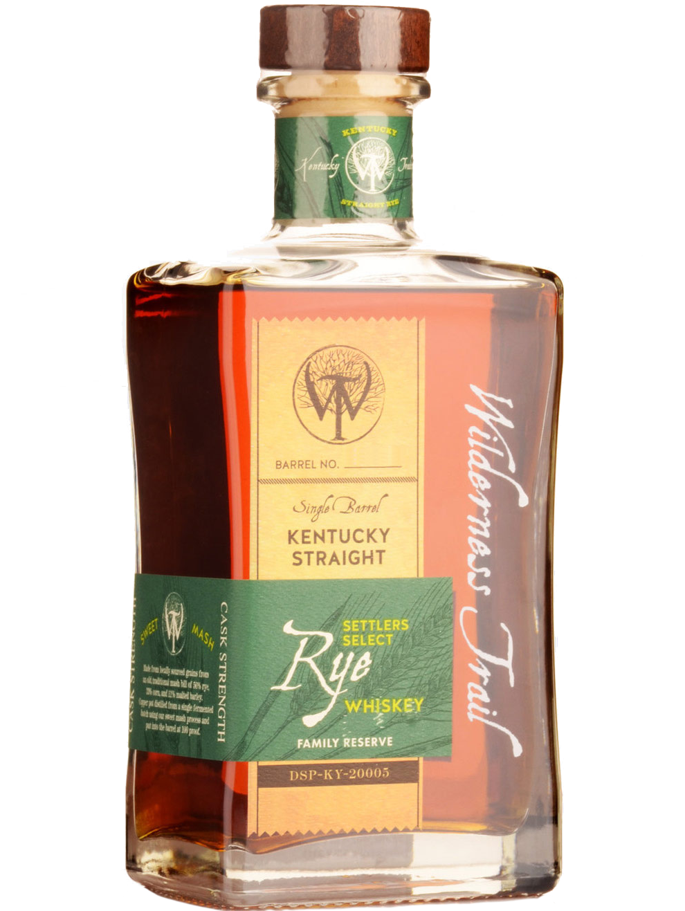 WILDERNESS TRAIL WHISKEY STRAIGHT RYE SINGLE BARREL CASK STRENGTH FAMILY RESERVE KENTUCKY 750ML LIQ