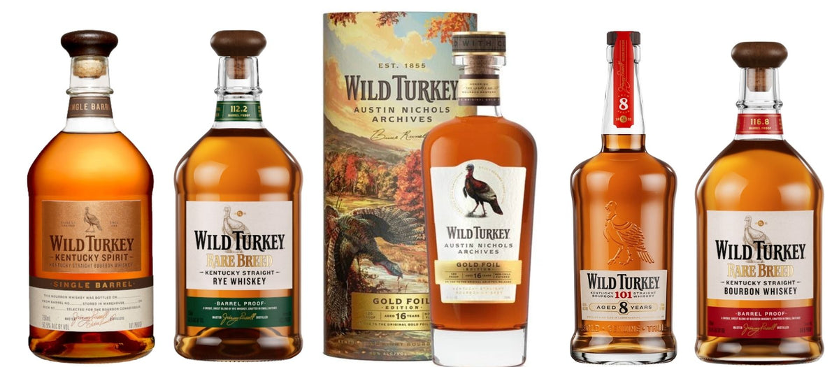 Wild Turkey Bourbon Austin Nichols Archives Gold Foil Edition 16YR Bundle