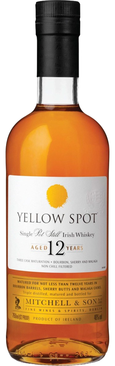 YELLOW SPOT WHISKEY SINGLE POT STILL IRISH 92PF 12YR 750ML Spirits