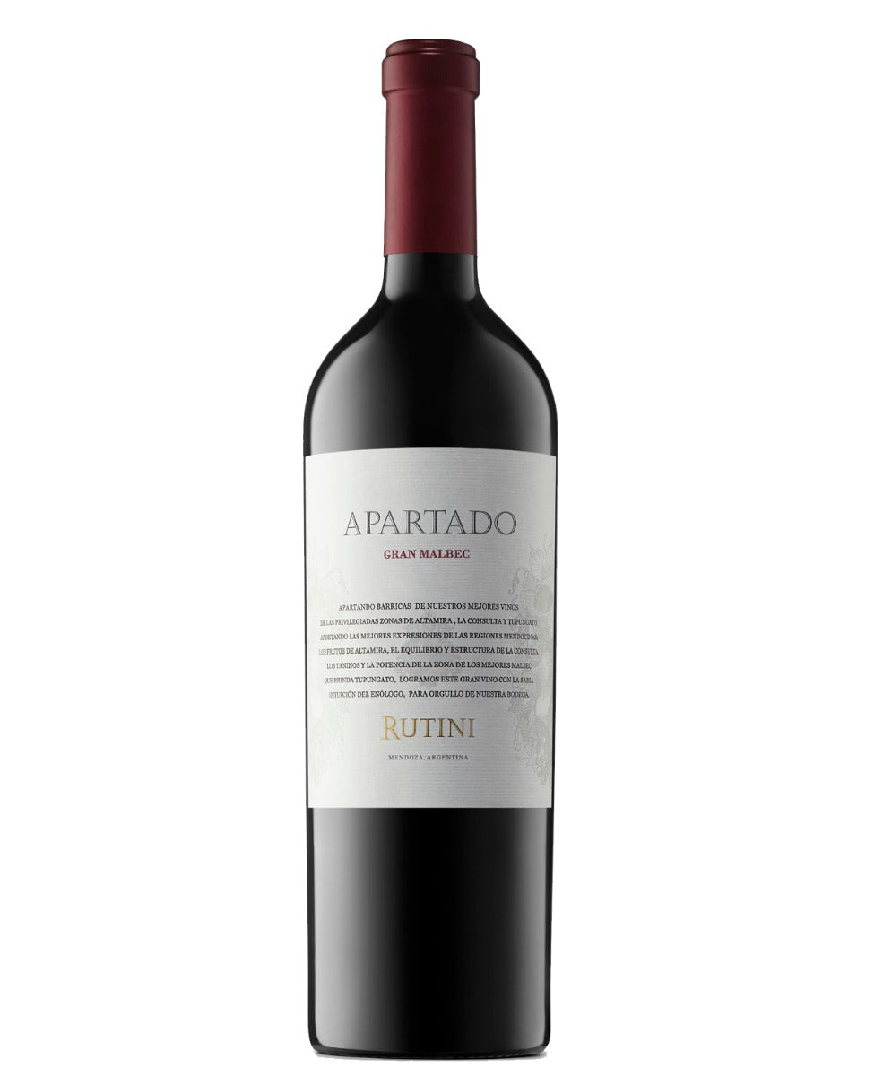 RUTINI APARTADO GRAN MALBEC MENDOZA ARGENTINA 2010 Wine