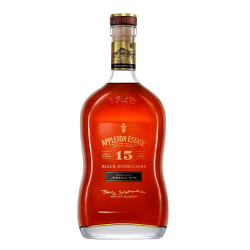 APPLETON ESTATE RUM SINGLE ESTATE BLACK RIVER CASKS JAMAICA 15YR 750ML Spirits