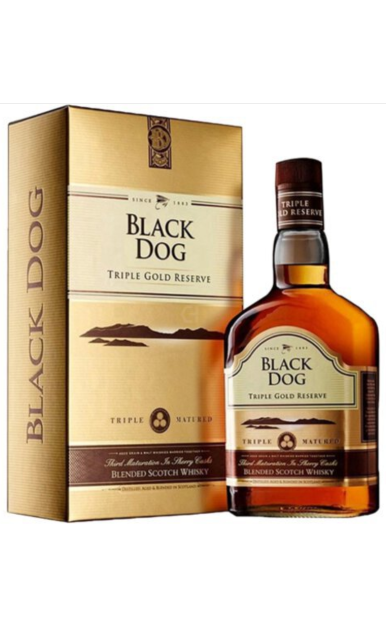 BLACK DOG SCOTCH WHISKY BLENDED TRIPLE GOLD RESERVE 750ML LIQ