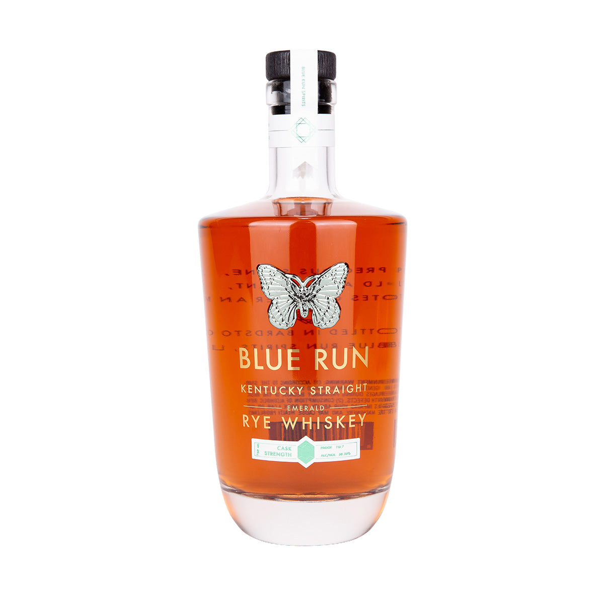 BLUE RUN WHISKEY STRAIGHT EMERALD RYE KENTUCKY 750ML LIQ