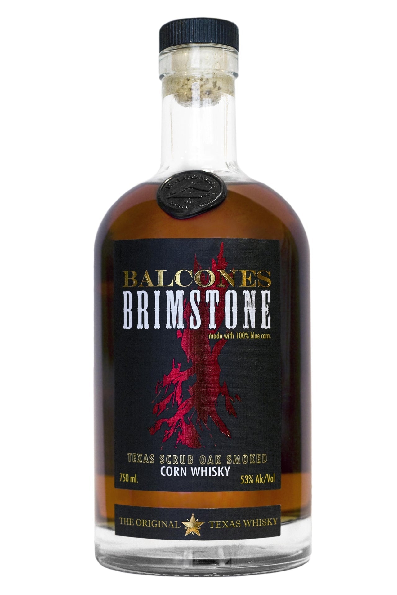 BALCONES WHISKY BRIMSTONE SCRUB OAK SMOKED TEXAS 106PF 750ML Spirits
